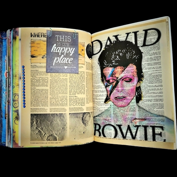 The Beatles And The Greats Art Junk Journal Retro Music Mixed Media Custom Book - Picture 3 of 12
